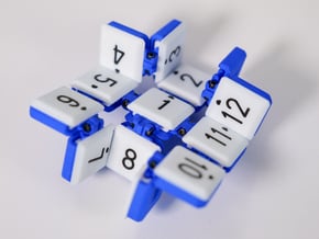 Hyperbolic 12 puzzle (Frame) in Blue Processed Versatile Plastic