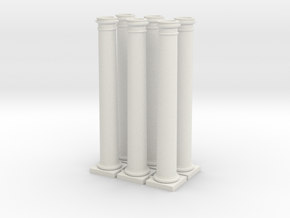 6 columns 75mm high in White Natural Versatile Plastic