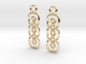 Double loop [Earrings] in 14k Gold Plated Brass