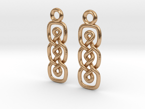 Double loop [Earrings] in Polished Bronze