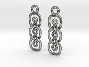 Double loop [Earrings] in Polished Silver