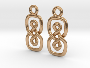 Eight loop [earrings] in Polished Bronze