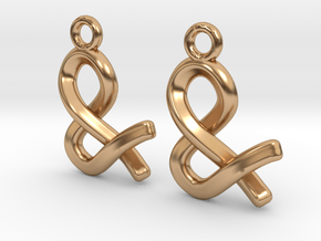 Ampersand [Earrings] in Polished Bronze