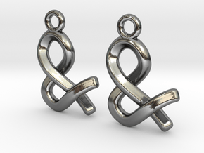 Ampersand [Earrings] in Polished Silver