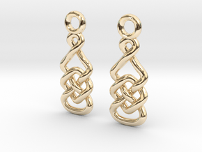 Marquise knot [Earrings] in 14K Yellow Gold