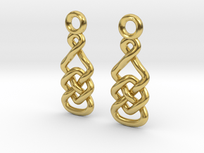 Marquise knot [Earrings] in Polished Brass