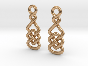 Marquise knot [Earrings] in Polished Bronze