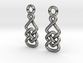 Marquise knot [Earrings] in Polished Silver