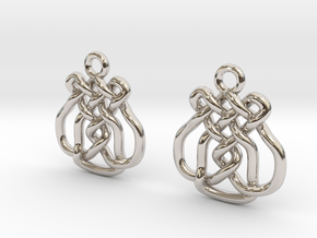 Upside down heart [earrings] in Platinum