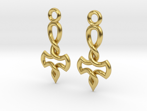 Pendulum Earrings  in Polished Brass