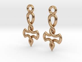 Pendulum Earrings  in Polished Bronze