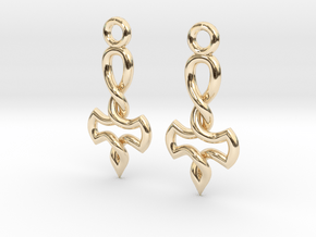 Pendulum Earrings  in 14k Gold Plated Brass