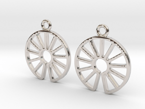 Wheel of Sun [Earrings] in Platinum