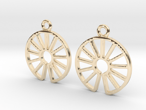Wheel of Sun [Earrings] in 14k Gold Plated Brass