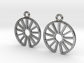 Wheel of Sun [Earrings] in Polished Silver