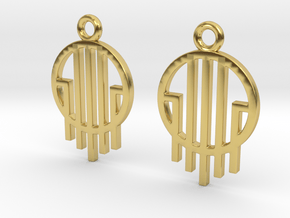 Source [Earrings] in Polished Brass