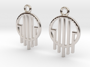 Source [Earrings] in Rhodium Plated Brass