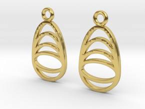 Watching you [Earrings] in Polished Brass