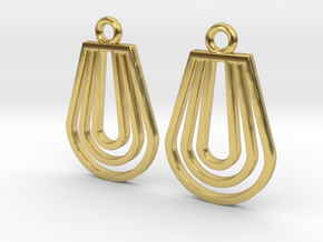 Drop [Earrings] in Polished Brass
