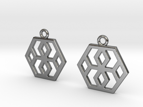 Hexagons [Earrings] in Polished Silver