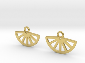 Sun [Earrings] in Polished Brass