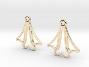 Bell flower [Earrings] in 14k Gold Plated Brass