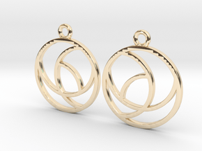 Circle flower [Earrings] in 14k Gold Plated Brass