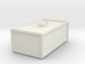 Riveted Tank Square low in White Natural Versatile Plastic