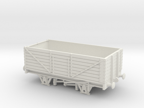 HO/OO scale 7 Plank wagon v1 chain coupling in White Natural Versatile Plastic
