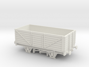 HO/OO scale 7 Plank wagon v2 chain coupling in White Natural Versatile Plastic