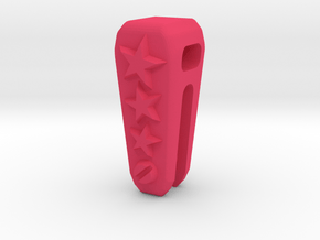 Star Pendant Clip for Instrument Picks ≤ 0.9mm in Pink Processed Versatile Plastic