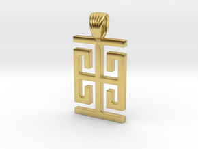 Greek shape [Pendant] in Polished Brass