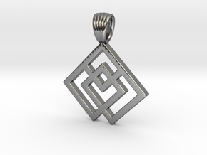 Squares [pendant] in Polished Silver