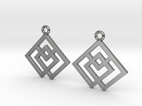 Squares [Earrings] in Polished Silver