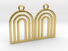 Arks [Earrings] in Polished Brass