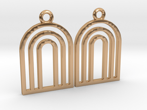 Arks [Earrings] in Polished Bronze