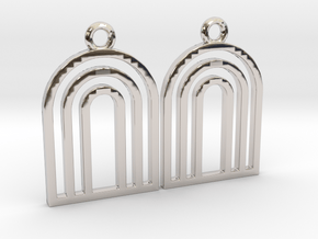 Arks [Earrings] in Rhodium Plated Brass