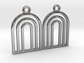 Arks [Earrings] in Polished Silver