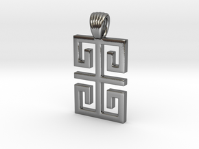 Greek style shape [Pendant] in Polished Silver