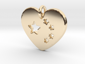 The heart of the stars in 14k Gold Plated Brass