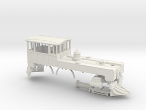 HO LIRR Rapid Transit Engine Body in White Natural Versatile Plastic