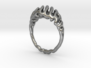 Ring Reaction Diffusion   (Size 52, 16.6mm) in Natural Silver