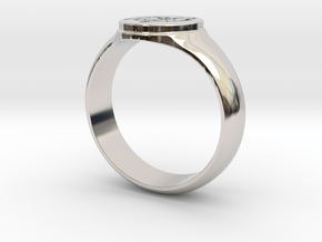 kingsman ring 18mm in Platinum
