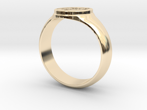 kingsman ring 18mm in 14k Gold Plated Brass