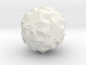 06. Snub Icosidodecadodecahedron - 1In in White Natural Versatile Plastic