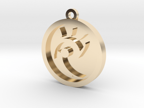 Gwendolyn’s Wartlop Glyph Pendant in 14k Gold Plated Brass