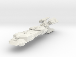 SST-Alisia Gunship 70mm in White Natural Versatile Plastic