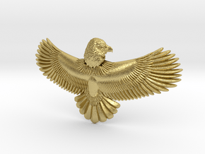 Eagle_flight-LR in Natural Brass