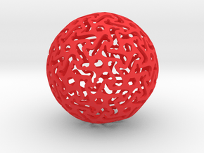 Bone Sphere in Red Processed Versatile Plastic