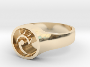 Gwendolyn’s Wartlop Glyph Small Face Ring in 14K Yellow Gold: 5 / 49